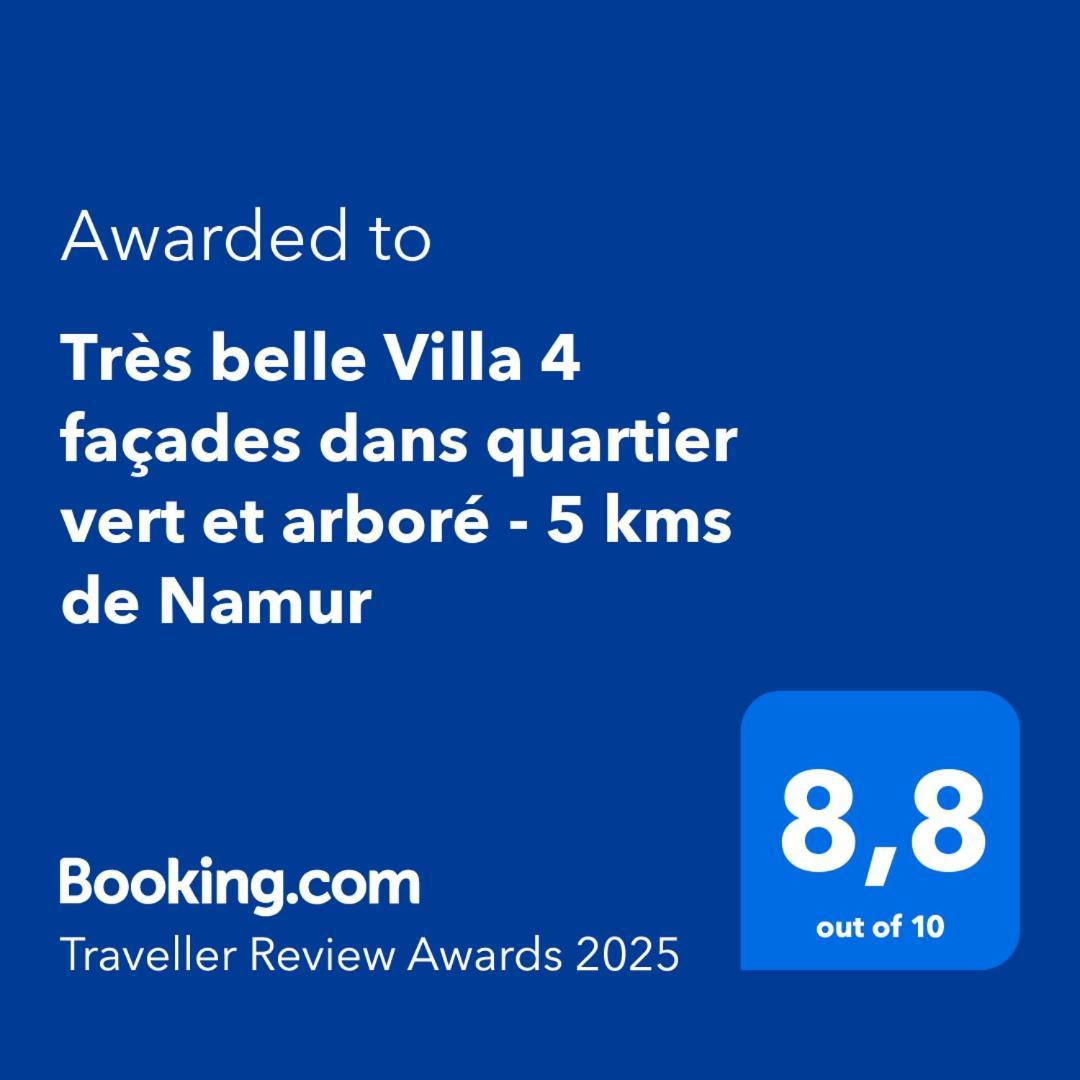 Tres Belle Villa 4 Facades Dans Quartier Vert Et Arbore - 5 Kms De Namur Bagian luar foto