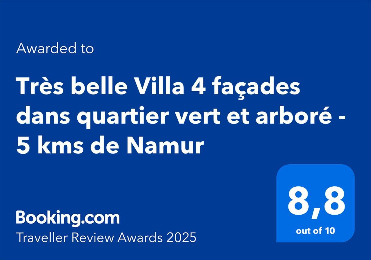 Tres Belle Villa 4 Facades Dans Quartier Vert Et Arbore - 5 Kms De Namur Bagian luar foto